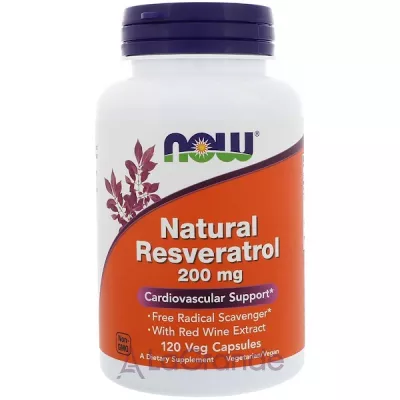 Now Foods Natural Resveratrol 200 mg  , 200  ( - )