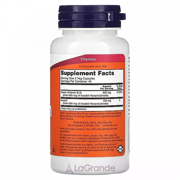 Now Foods Flush-Free Niacin 250 mg ³���� �3 ͳ����, 250 ��