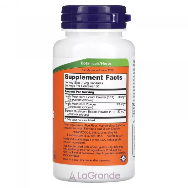 Now Foods Rei-Shi Mushrooms 270 mg ����� �����, 270 ��