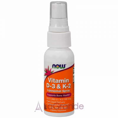 Now Foods Vitamin D3 & K2 Liposomal Spray  3  2, 1000 /100 ,  