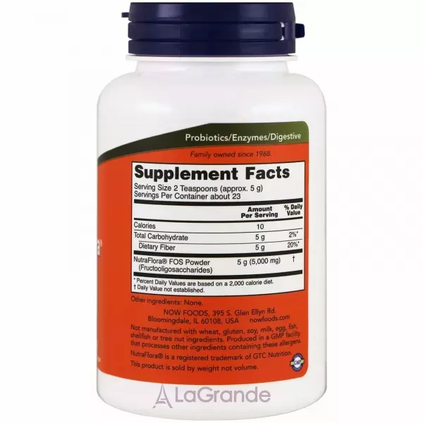 Now Foods NutraFlora FOS ������������������, ������ ������� (���������� ���������)