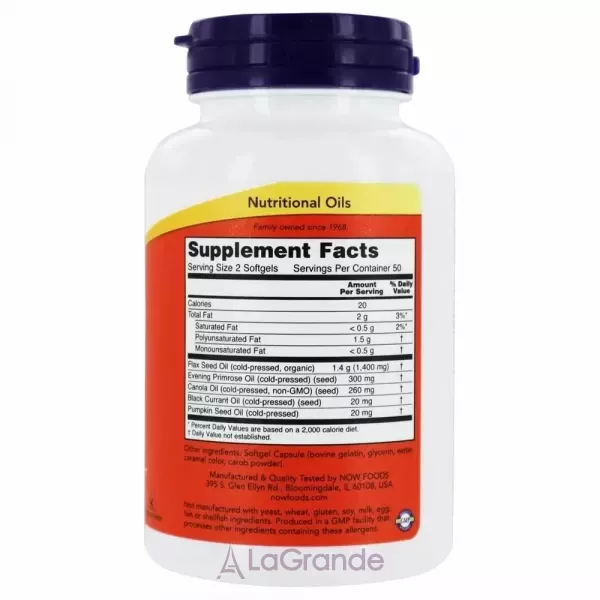 Now Foods Omega 3-6-9 1000 mg ����� 3-6-9, 1000 ��