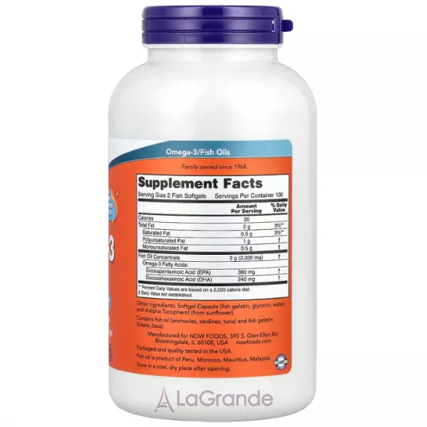 Now Foods Omega-3 1000 mg ����������� ������� 
