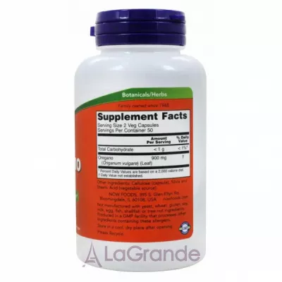 Now Foods Oregano 450 mg   