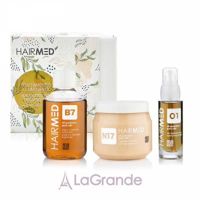 Hairmed Kit Trattamento Illuminante Capelli Secchi Family Size     