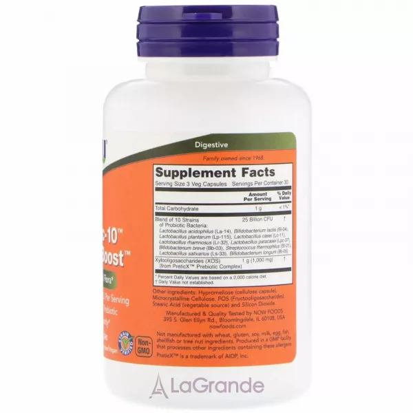 Now Foods Probiotic-10 & Bifido Boost ��������-10 � Bifido Boost, 25 ���� ���