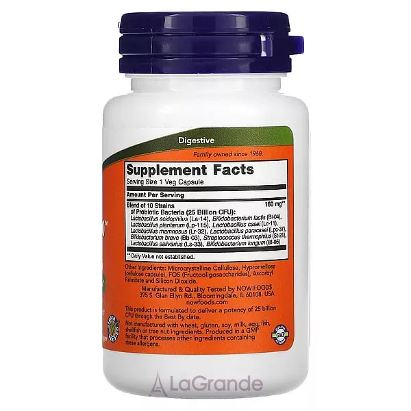 Now Foods Probiotic-10 25 Billion ���������-10, 25 ���� ���