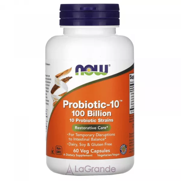 Now Foods Probiotic-10 100 Billion ����������-10, 100 ���� ���