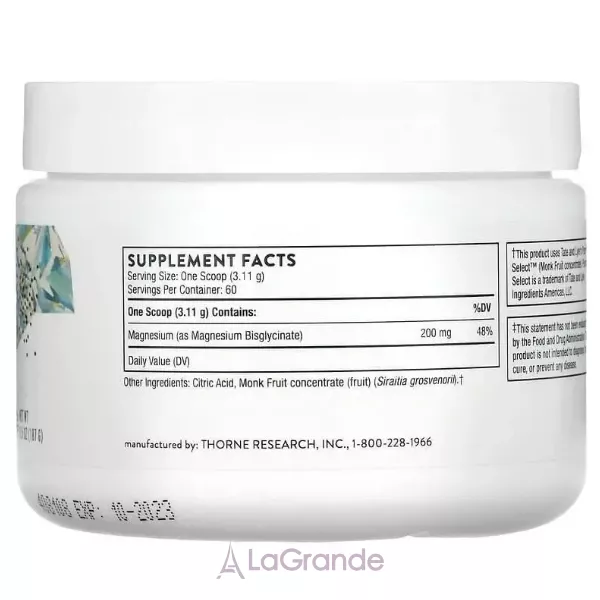 Thorne Research Magnesium Bisglycinate ����������� ������ � �������