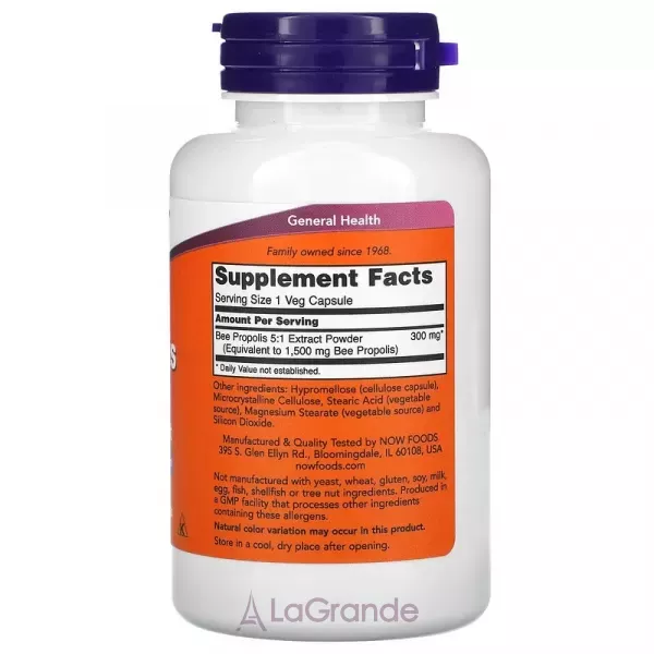 Now Foods Propolis 1500 5:1 Extract �������, 300 ��