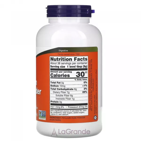 Now Foods Psyllium Husk Powder ������ ����� �����������, ������� (��������� �������� ��������������� �������)