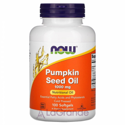 Now Foods Pumpkin Seed Oil 1000 mg  , 1000 