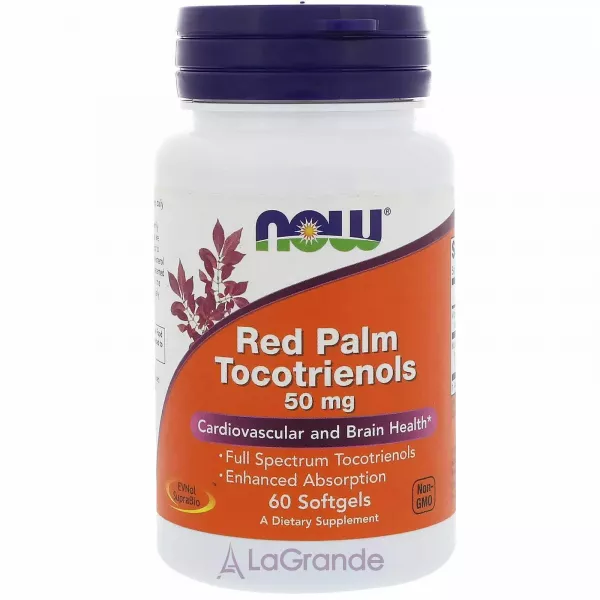 Now Foods Red Palm Tocotrienols 50 mg ���������� � ������� �������� �볿, 50 �� (�������� ������'� �������-������� ������� �� �����)