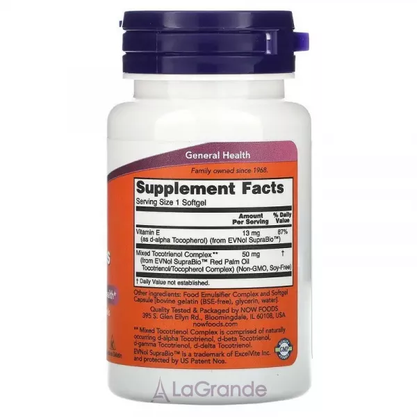 Now Foods Red Palm Tocotrienols 50 mg ���������� � ������� �������� �볿, 50 �� (�������� ������'� �������-������� ������� �� �����)