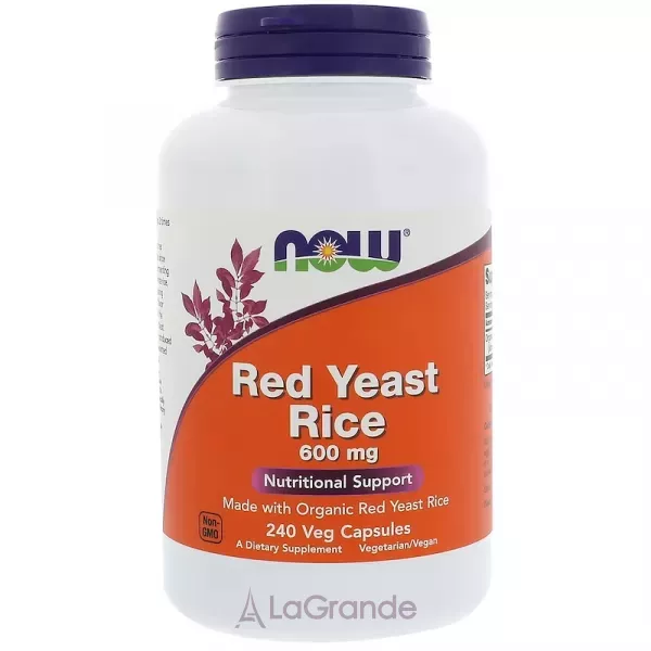 Now Foods Red Yeast Rice 600 mg ������� ��������� ���, 600 ��
