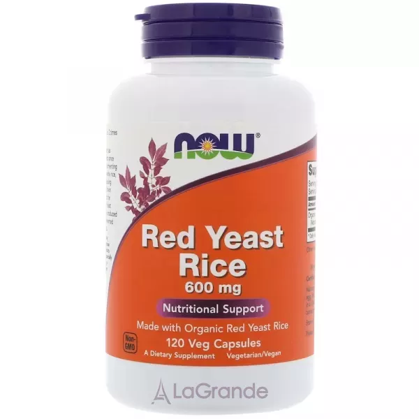Now Foods Red Yeast Rice 600 mg ������� ��������� ���, 600 ��