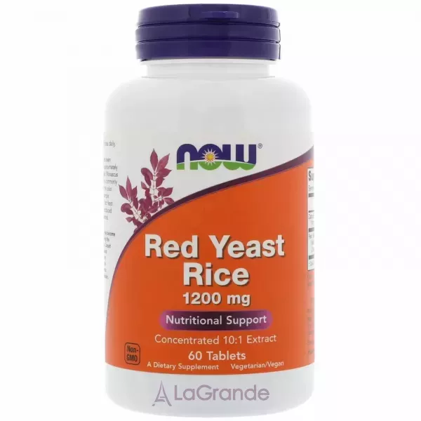 Now Foods Red Yeast Rice 1200 mg �������� ��������� ���, 1200 ��