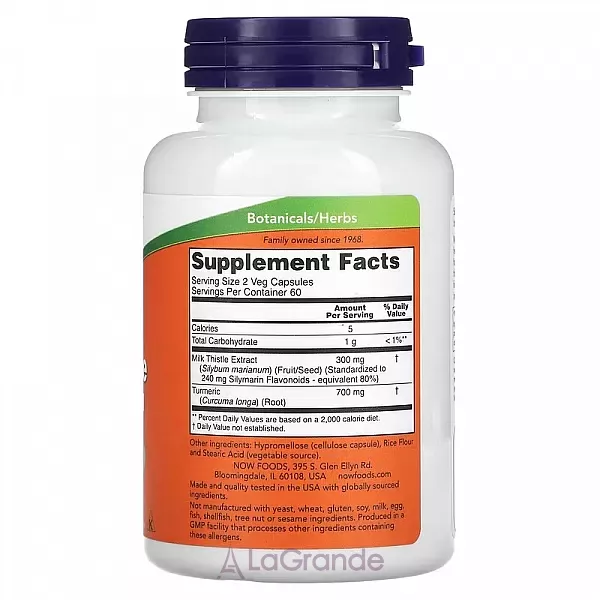 Now Foods Milk Thystle with Turmeric �������� ���������� � �������� (�������� ������� �������)
