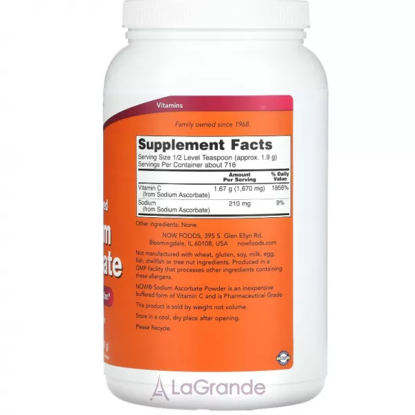 Now Foods Sodium Ascorbate �������� ������, �������������� ������� (��������������� ������)