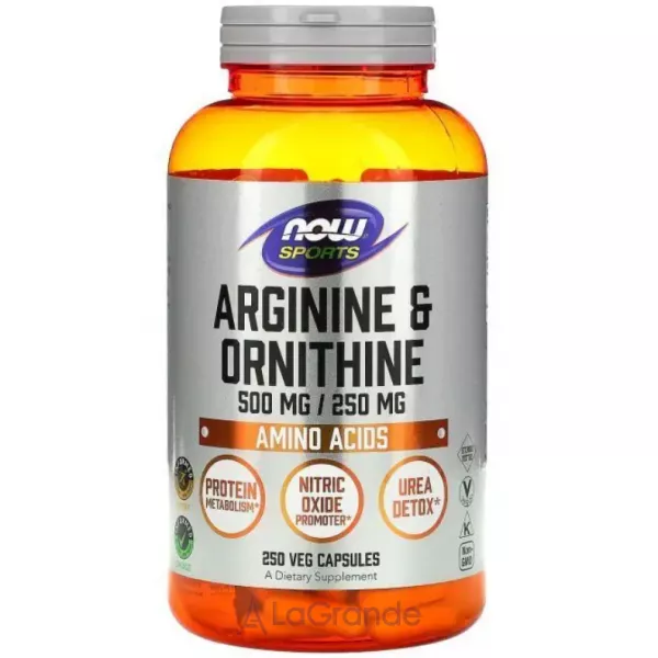 Now Foods Sports Arginine & Ornithine ������ �� �������, 500 ��/250 ��