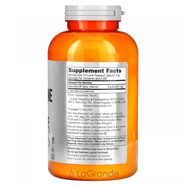 Now Foods Beta-Alanine Powder ����-������, �������