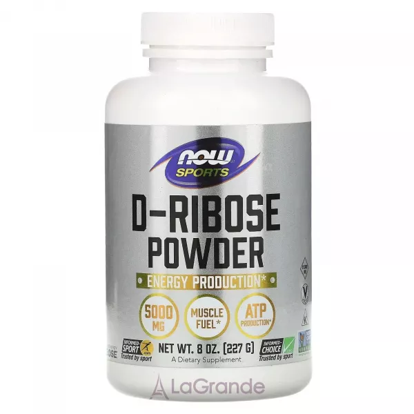 Now Foods D-Ribose Powder D-������, �������, 5000 ��