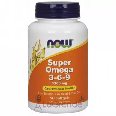 Now Foods Super Omega 3-6-9 1200 mg   3-6-9, 1200 