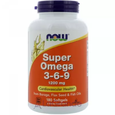 Now Foods Super Omega 3-6-9 1200 mg   3-6-9, 1200 