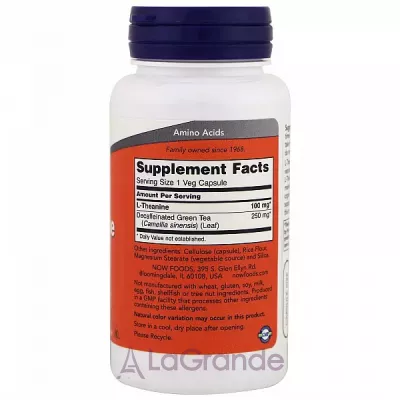 Now Foods L-Theanine 100 mg L-, 100  ( ,   ,  - )