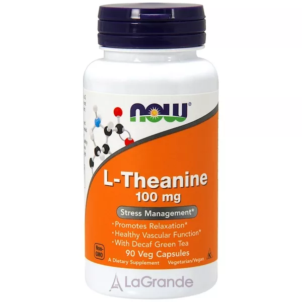 Now Foods L-Theanine 100 mg L-������, 100 �� (�������� �������, ���������� ��� ����������, ��������� ��������-���������� ��c����)