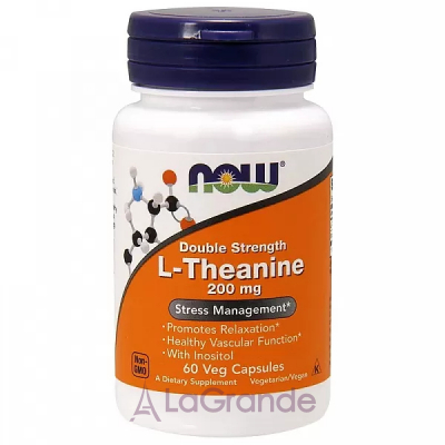 Now Foods Double Strength L-Theanine 200 mg L-,  , 200  ( ,   ,  - c)