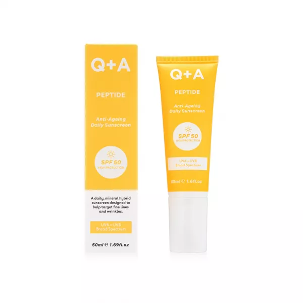 Q+A Peptide Anti-Ageing Daily Sunscreen SPF 50 PA++++ ���������� ������������� ���� ��� �������