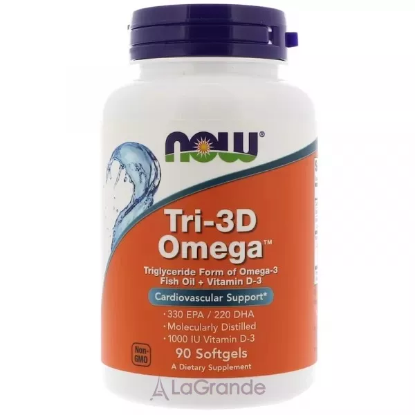 Now Foods Tri-3D Omega ���'���� ��� + ����� D-3