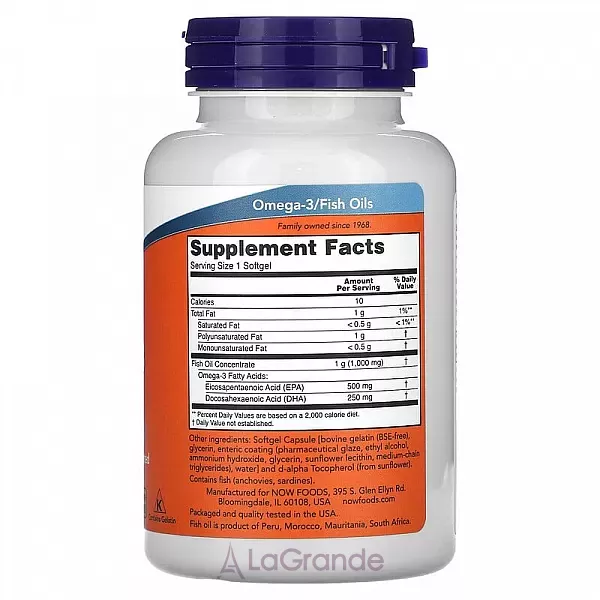 Now Foods Ultra Omega-3 Fish Oil 500 EPA/250 DHA ����������� ������� 