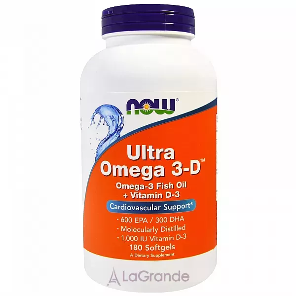 Now Foods Ultra Omega 3-D ������ �����-3 + ����� �3