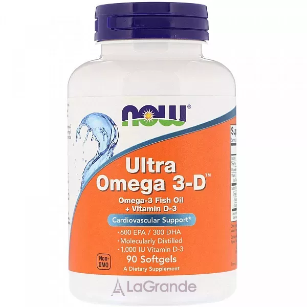 Now Foods Ultra Omega 3-D ������ �����-3 + ����� �3