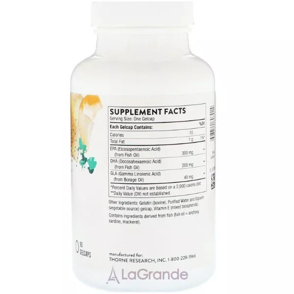 Thorne Research Omega Plus �����-������ 3, 6 � ��������