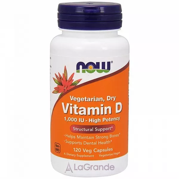 Now Foods Vegetarian, Dry Vitamin D 1000 IU ³���� D2 �����, 1000 ��