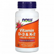 Now Foods Vitamin D3 & K2 1000 IU/45 mcg 120pcs