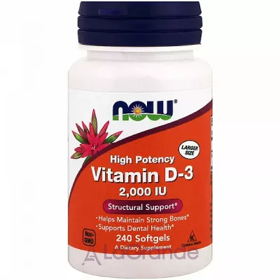 Now Foods Vitamin D3 2000 IU ³ 3, 2000 