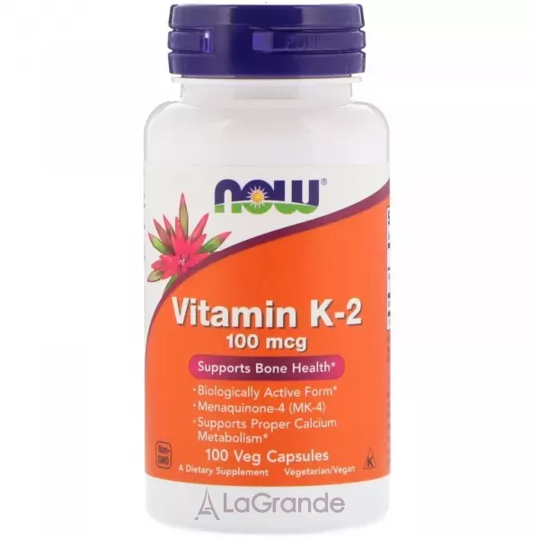 Now Foods Vitamin K2 100 mcg ³���� �2, 100 ���