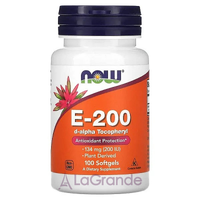 Now Foods Vitamin E-200 ³ , 200 