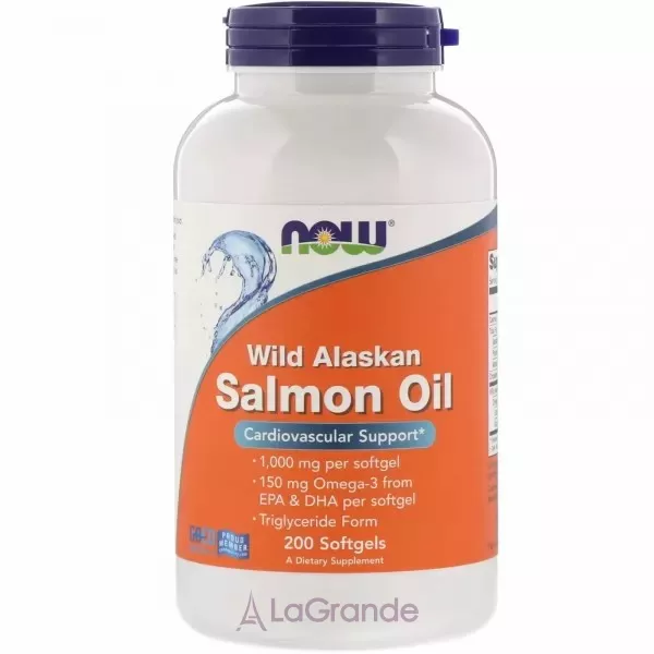 Now Foods Wild Alaskan Salmon Oil 1000 mg ����� ������, 1000 ��