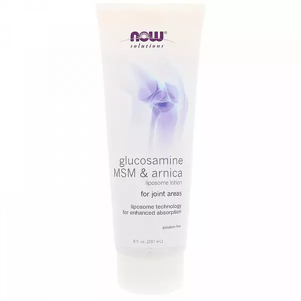 Now Foods Solutions Glucosamine, MSM & Arnica Liposome Lotion ���������� ������ � ������������, ��� � �������