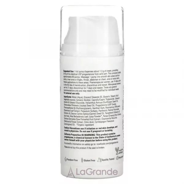 Now Foods Solutions Cream Progesterone ���� �� �������������