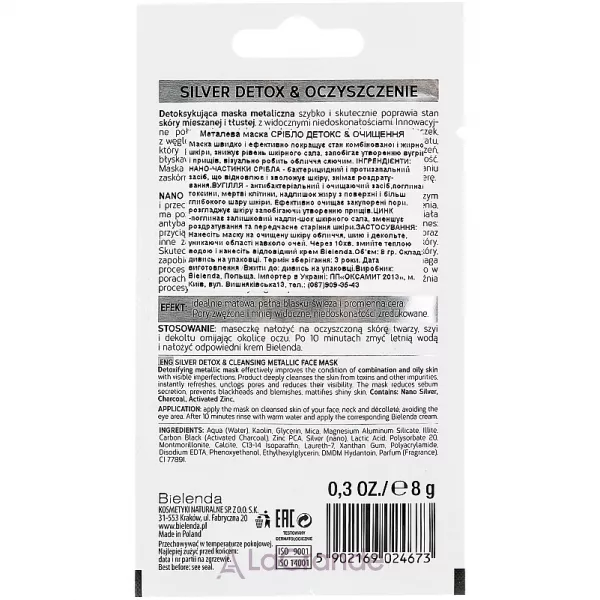 Bielenda Silver Detox ����� � ����������� �������� ��� ��������� � ������ ����