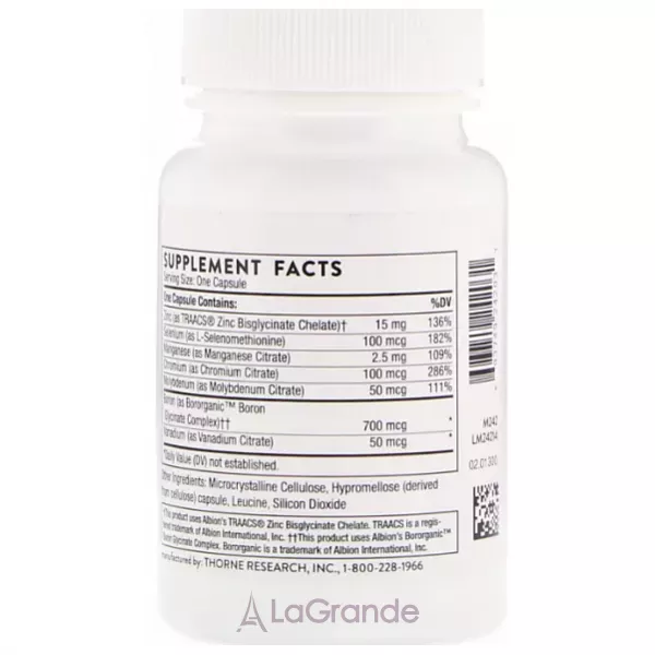 Thorne Research Trace Minerals ̳����������� � ��������