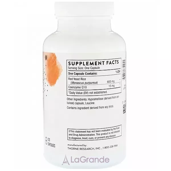 Thorne Research Red Yeast Rice + CoQ10 ������� ��������� ��� � ��������� Q10 � ��������