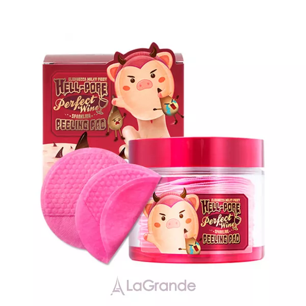 Elizavecca Milky Piggy Hell-Pore Perfect Wine Sparkling Peeling Pad ����� ��� ������� ���� �� ������ ��������� ����