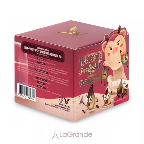 Elizavecca Milky Piggy Hell-Pore Perfect Wine Sparkling Peeling Pad ����� ��� ������� ���� �� ������ ��������� ����